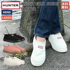 ハンター HUNTER 【正規取扱販売店】IN/OUT FAUX SUEDE SLIPPER イン/アウト ビーガン スエード スリッパ レディース ユニセックス 秋 冬 ブラック ピンク ホワイト シューズ スニーカー スリッポン ア