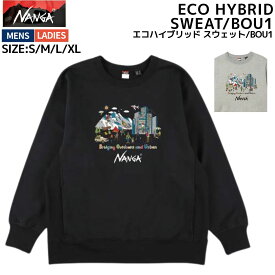ナンガ NANGA ECO HYBRID SWEAT/BOU1 エコハイブリッド スウェット/BOU1 メンズ レディース ユニセックス カジュアル ウェア プリント デイリー アウトドア 旅行 N2530-1K066Z