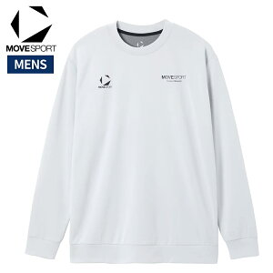 ムーブスポーツ MOVESPORT HEATNAVI ヒートナビ バックロゴ 長袖シャツ メンズ ホワイト 白 スポーツ トレーニング 長袖 Tシャツ ST5FLT03M-WH00