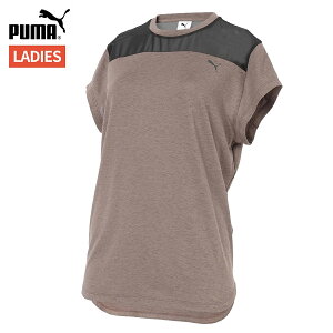 プーマ PUMA スタジオ 半袖 Tシャツ レディース 春 夏 ブラウン 茶色 スポーツ フィットネス 半袖 Tシャツ 527988-41