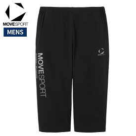 ムーブスポーツ MOVESPORT ストレッチウーブン クロップドパンツ メンズ ブラック 黒 スポーツ トレーニング 7分丈 パンツ ST5FHP40M-BK00