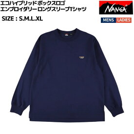 ナンガ NANGA エコハイブリッド ボックスロゴ エンブロイダリー ロングスリーブTシャツECO HYBRID BOX LOGO EMBROIDERY L/S TEE カジュアル シャツ ロンT NW2411-1G803
