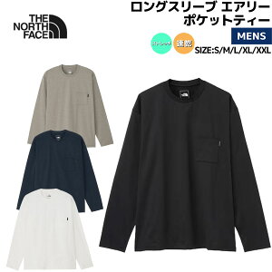 �U�E�m�[�X�E�t�F�C�X THE NORTH FACE LS AIRY POCKET TEE �����O�X���[�u �G�A���[ �|�P�b�g�e�B�[ �����Y �J�W���A�� �A�E�g�h�A �g�b�v�X ���� T�V���c ����T �N���[�l�b�N �v���I�[�o�[ NT32630 K ST UN