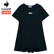 ルコック le coq sportif 接触冷感フレンチスリーブフレアシャツ レディース 春 夏 ネイビー 紺 スポーツ…