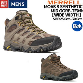 メレル MERRELL 【正規取扱販売店】モアブ 3 シンセティック ミッド ゴアテックス ワイド ワイズ メンズ メンズ 登山 アウトドア ハイキング キャンプ 防水 幅広 ゴアテックス シューズ スニーカー 防水 透湿 M500253W M500639W