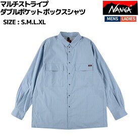 ナンガ NANGA マルチストライプ ダブルポケット ボックスシャツ MULTI STRIPE W PK BOX SHIRT カジュアル シャツ アウトドア N2600-1I142A