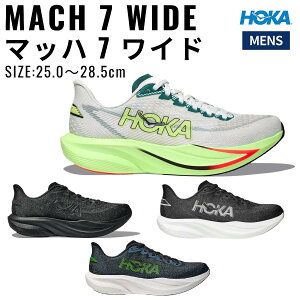 �z�J HOKA MACH 7 Wide �}�b�n 7 ���C�h �����Y �����j���O �V���[�Y �X�|�[�c �����V���[ �W���M���O ���[�X ���[�h �y�� ���� 1171905