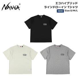 ナンガ NANGA エコハイブリッド ラインドローイン Tシャツ ECO HYBRID LINE DRAWING TEE メンズ ブラック ホワイト グレー カジュアル 半袖 シャツ N2610-1M038Z