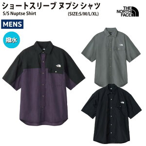 �U�E�m�[�X�E�t�F�C�X THE NORTH FACE �y���K�戵�X�zS/S Nuptse Shirt �V���[�g�X���[�u �k�v�V �V���c �����Y �J�W���A�� �V���c �{�b�N�X�V���G�b�g ���� NR22650 EK FG K