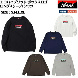 ナンガ NANGA エコハイブリッド ボックスロゴ ロングスリーブTシャツ ECO HYBRID BOX LOGO L/S TEE カジュアル シャツ ロンT NW2431-1E150