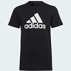 アディダス adidas エッセンシャルズ ビッグロゴ コットン スリム半袖Tシャツ（ジュニア） IC9959