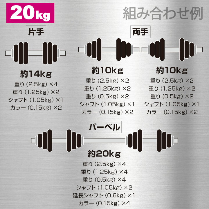 楽天市場】【4/24 20時〜先着50名様15％OFFcpあり】ダンベル セット 