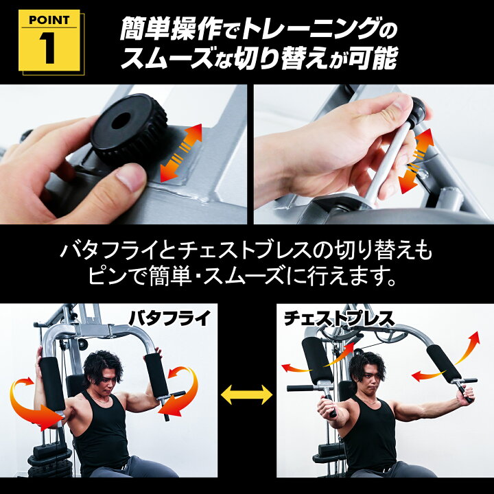 楽天市場】【☆最安値挑戦！】ホームジム マシン マルチホームジム 
