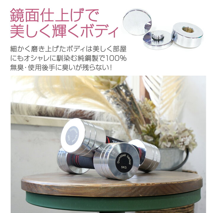 楽天市場】【P5倍UP！】ダンベル 可変式 小型 スチールダンベル 2.5kg 