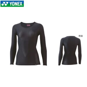 ヨネックス YONEX WOMEN 女性 レディース Uネック長袖シャツ アスリートモデル  機能インナーシャツ ブラック テニス バドミントン  日本バドミントン協会審査合格品 STBA1513