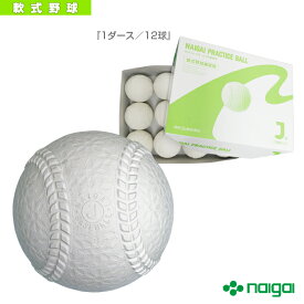 【軟式野球 ボール ナイガイ】 ナイガイプラクティスボールJ号 『1ダース／12球』（533216）