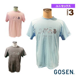 【テニス・バドミントン ウェア（メンズ/ユニ） ゴーセン】 POCHANECO／ぽちゃ猫／バドミントンTシャツ／ユニセックス（NPT47）