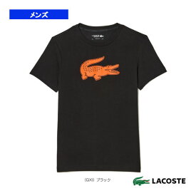 【テニス・バドミントン ウェア（メンズ/ユニ） ラコステ】 コットンブレンド ウルトラドライ ロゴプリントTシャツ／メンズ（TH2042-10）