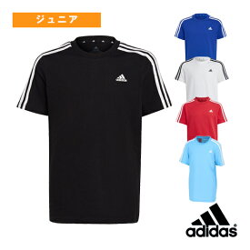 【オールスポーツ ウェア（メンズ/ユニ） アディダス】 エッセンシャルズ3ストライプTシャツ／ジュニア（ECN59）