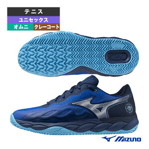 【テニスシューズ ミズノ】 ウエーブエンフォースコートワイド WAVE ENFORCE COURT WIDE オムニクレー ユニセックス 61GB2431