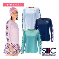 テニスウェア（レディース） セントクリストファー チェックラインロングスリーブ レディース STC-BEW6517
