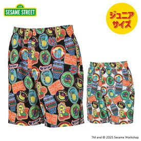 [ビーファイブ] バスケ ストレッチ ウーブン ショートパンツ セサミストリート ステッカー ジュニア SSBF-SWSRTJR25S-STICKER