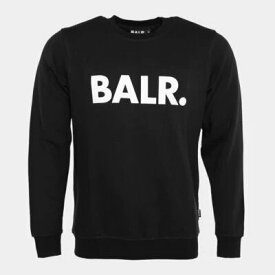 BALR. ボーラー トレーナー スウェット メンズ Brand Straight Crew Neck Sweater Black B1262-1022-0001