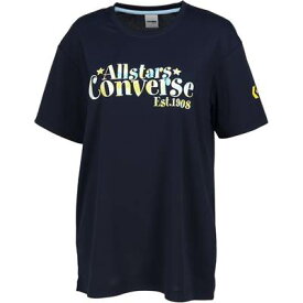 コンバース レディース Tシャツ 半袖 バスケットボール 吸汗速乾 ロゴ プリント CB332351-2900