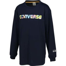 コンバース Tシャツ 長袖 ジュニア ミニバス バスケットボール 吸汗 速乾 ロゴ プリント 丸首 クルーネック CB432356L-2900