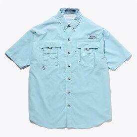 Columbia コロンビア バハマシャツ 半袖 メンズ バハマIIショートスリーブシャツ スプリングブルー FM7047-490