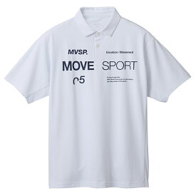 デサント ムーブスポーツ ポロシャツ 半袖 メンズ SUNSCREEN ミニ鹿の子 オーセンティックロゴ ポロシャツ ホワイト DMMXJA71-WH