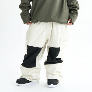 24-25 DC ディーシー シューズ スノーボードパンツ ディーシー スノーカーゴブロックパンツ ホワイト DPT243934-WHT