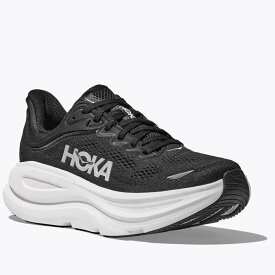 ホカ ボンダイ 9 メンズ ランニングシューズ ブラック/ホワイト 25.5-27.5cm HOKA スニーカー BONDI 9 1162011-BWHT