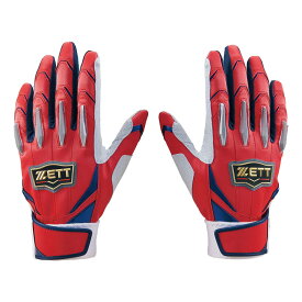 ゼット プロステイタス バッティンググローブ 両手用 一般用 野球 手袋 レッド×ネイビー BG13011D-6429