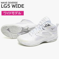 ミズノ ウエーブダイバース LG5 WIDE 3E ワイドモデル フィットネス エアロビクスシューズ ホワイト×シ…
