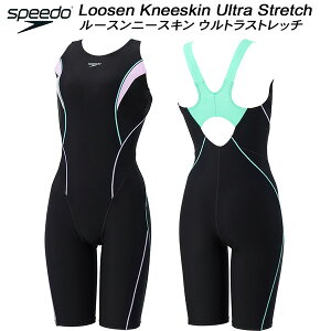 【スグに使える全品10%OFFクーポン】スピード speedo レディース フィットネス水着 オールインワン フィールアップ ルースンニースキン FEEL UP LOOSEN KNEESKIN SFW12560 ML