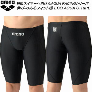 �y�S�i�|�C���g2�{&8%OFF�N�[�|���z�A���[�i arena �����Y ���j���� WA���F �n�[�t�X�p�b�c ECO AQUA STRIPE �A�N�A�X�g���C�v AS6SRC54M BKBK