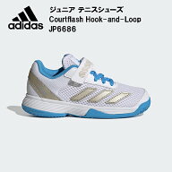 【全品ポイント2倍&最大999円OFFクーポン】アディダス adidas ジュニア テニスシューズ Courtflash Hook-…