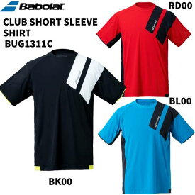 【全品ポイント5倍】バボラ Babolat テニスウェア メンズ CLUB SHORT SLEEVE SHIRT ショートスリーブシャツ BUG1311C