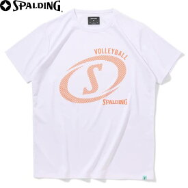 【全品ポイント3倍+3%OFFクーポン】スポルディング SPALDING メンズ レディース バレーボールウエアー ファスト S 半袖Tシャツ SMT24020V ホワイト