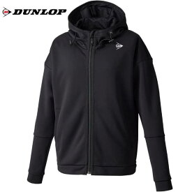 【全品ポイント2倍&最大8%OFFクーポン】ダンロップ DUNLOP レディース テニスウェア フーデッドスウェットシャツ DAN 3220W ブラック