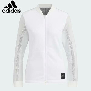 【全品ポイント5倍+5%OFFクーポン】アディダス adidas レディース ゴルフウエアー AEROKNIT ファブリックミックス 長袖 フルジップジャケット HG1672