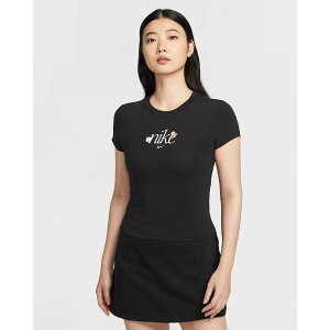 【全品ポイント2倍+最大2000円OFFクーポン】ナイキ NIKE レディース スポーツウェア チル ニット スリムフィット Tシャツ HF9723 010