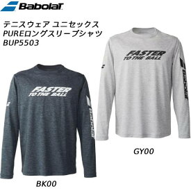 【全品ポイント2倍+最大5％OFFクーポン】バボラ Babolat メンズ レディース テニスウェア PURE LONG SLEEVE SHIRT 長袖シャツ BUP5503
