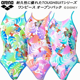 【全品ポイント3倍+最大2000円OFFクーポン】アリーナ arena Disney ディズニー ジュニア 女子 競泳水着 練習用 ワンピース オープンバック ガールズ/女の子 タフスキンEP AS6SWM56G
