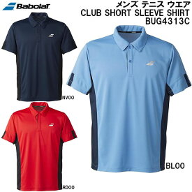 【全品ポイント2倍&最大8%OFFクーポン】バボラ BabolaT メンズ テニス ウエア クラブ ショート スリーブ ポロ シャツ CLUB SHORT SLEEVE SHIRT BUG4313C