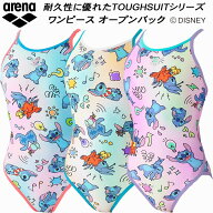 【お1人様1点限り】アリーナ arena Disney ディズニー ジュニア 女子 競泳水着 練習用 ワンピース オープ…