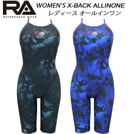 【全品ポイント3倍&3点以上で5%OFFクーポン】RA レディース 競泳水着 練習用 X-BACK ALLINONE RA523-SUNDR