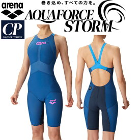 アリーナ arena ジュニア 女子 競泳水着 国際水泳連盟承認 レース用 AQUAFORCE STORM CP アクアフォース ストーム CP ARN-4000WJ DBLU【返品・交換不可商品】