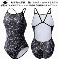 【全品ポイント2倍&最大8%OFFクーポン】SENTI センティレディース水着 練習用 ワンピース WSM-24946 BLK